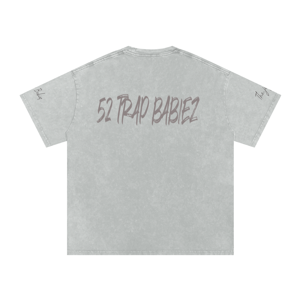 Snow Washed Oversized Cotton T-Shirt