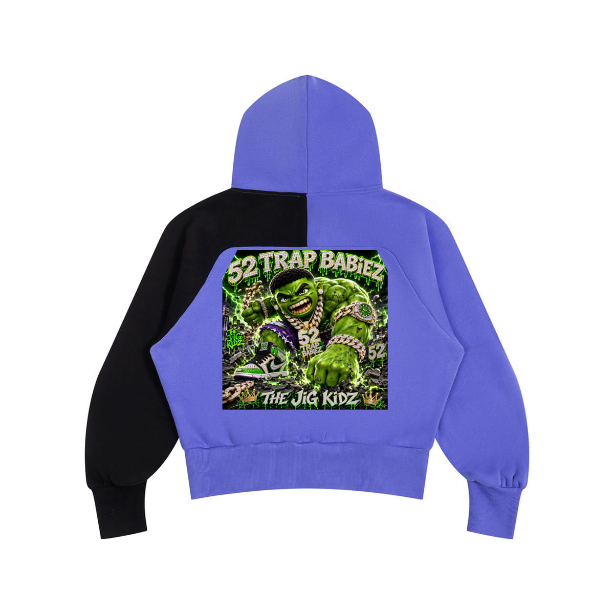 Unisex Color-Block Fleece Hoodie
