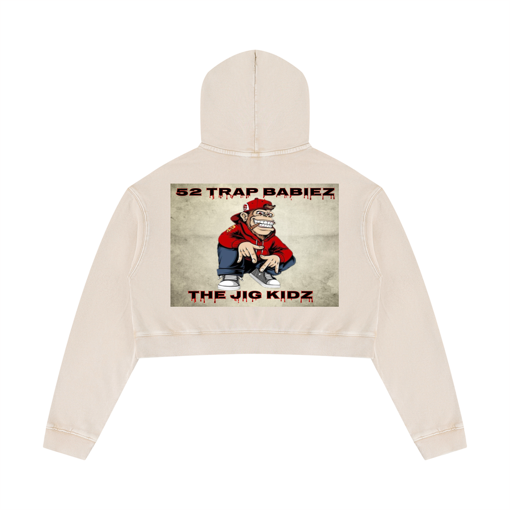 Women’s Mineral Washed Crop Hoodie