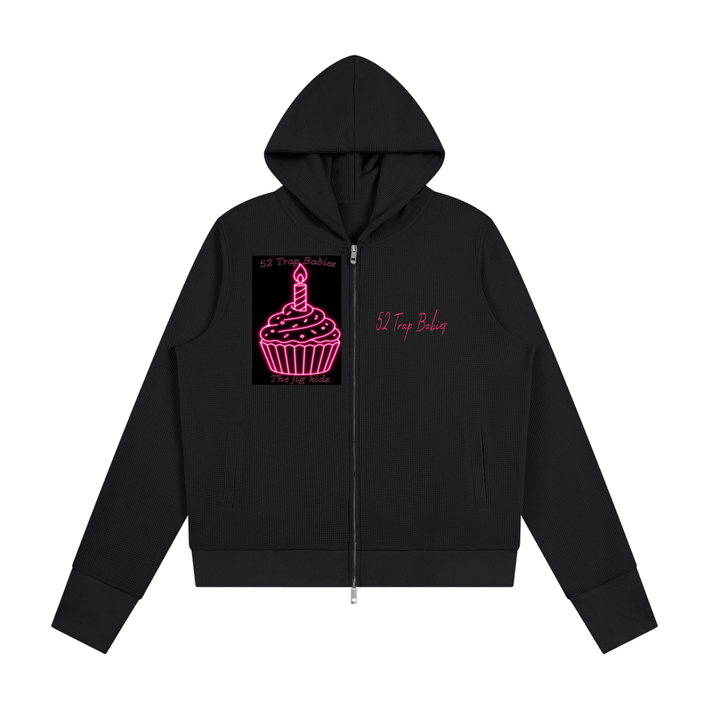 Women's Waffle Full Zip Hoodie