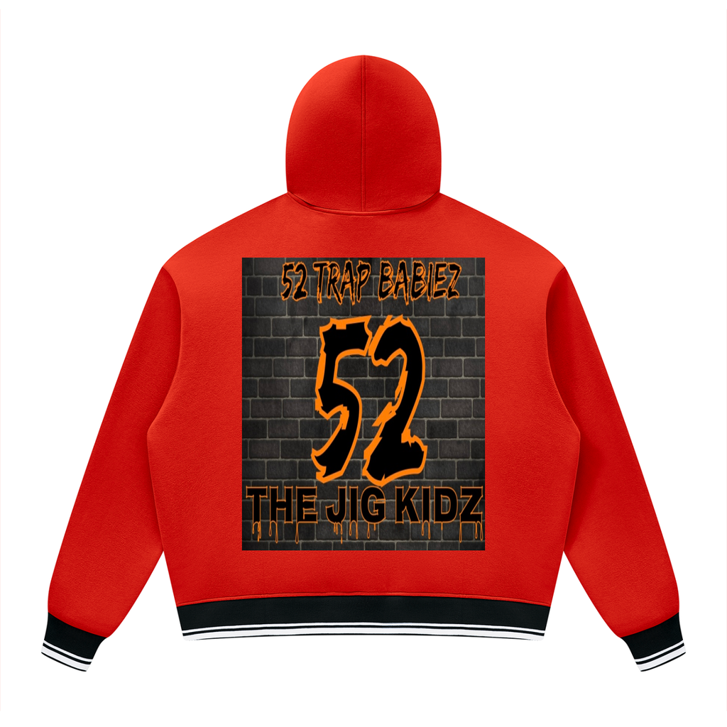 Unisex Oversized Color Block Fleece Hoodie