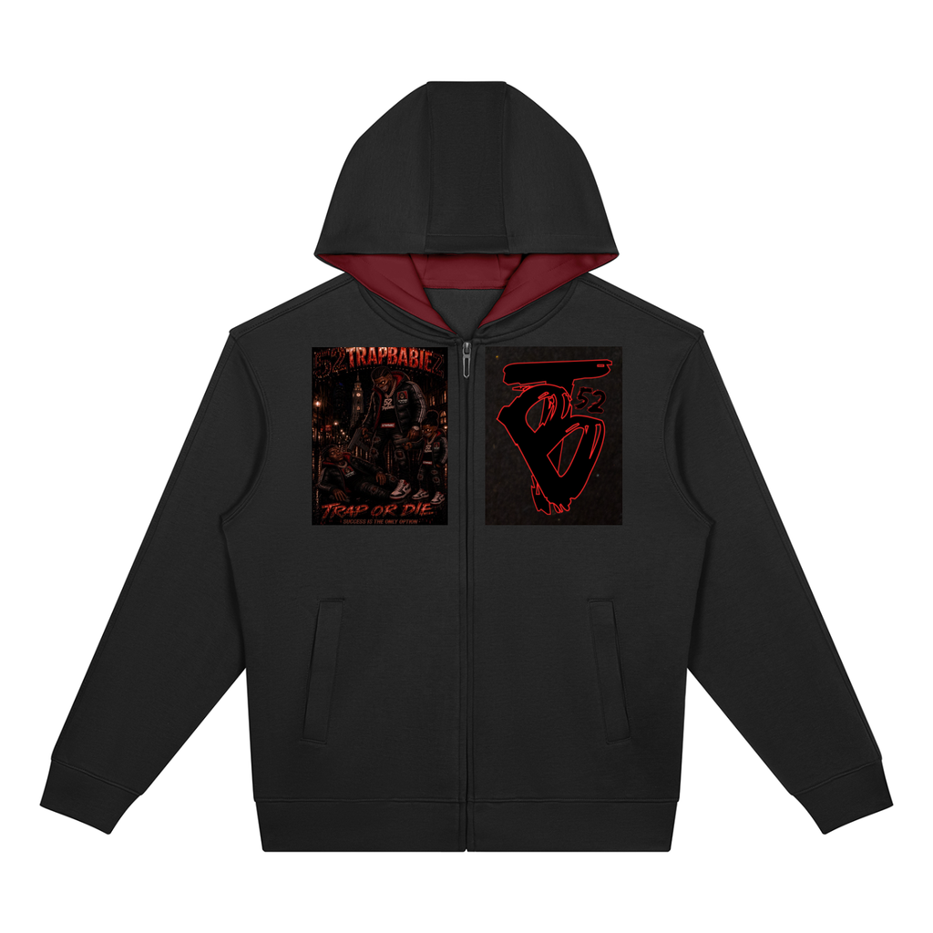 Unisex Drop Shoulder Full Zip Hoodie
