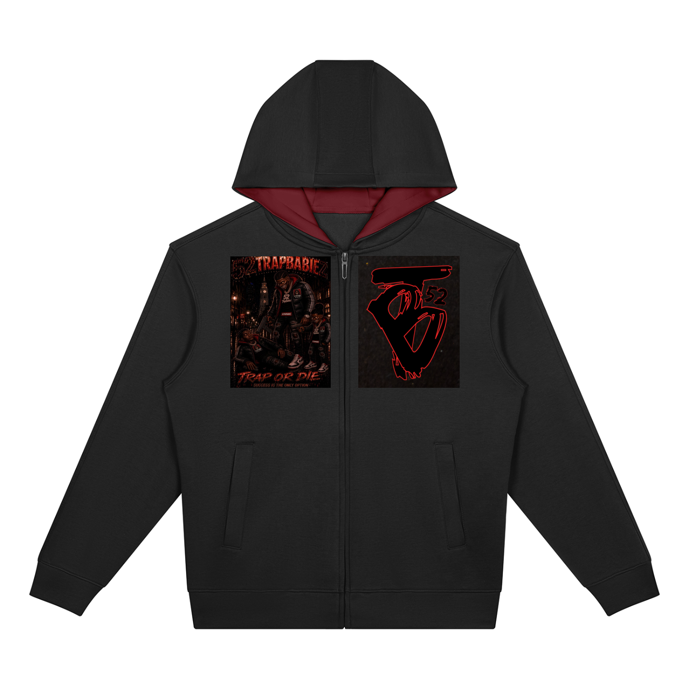 Unisex Drop Shoulder Full Zip Hoodie