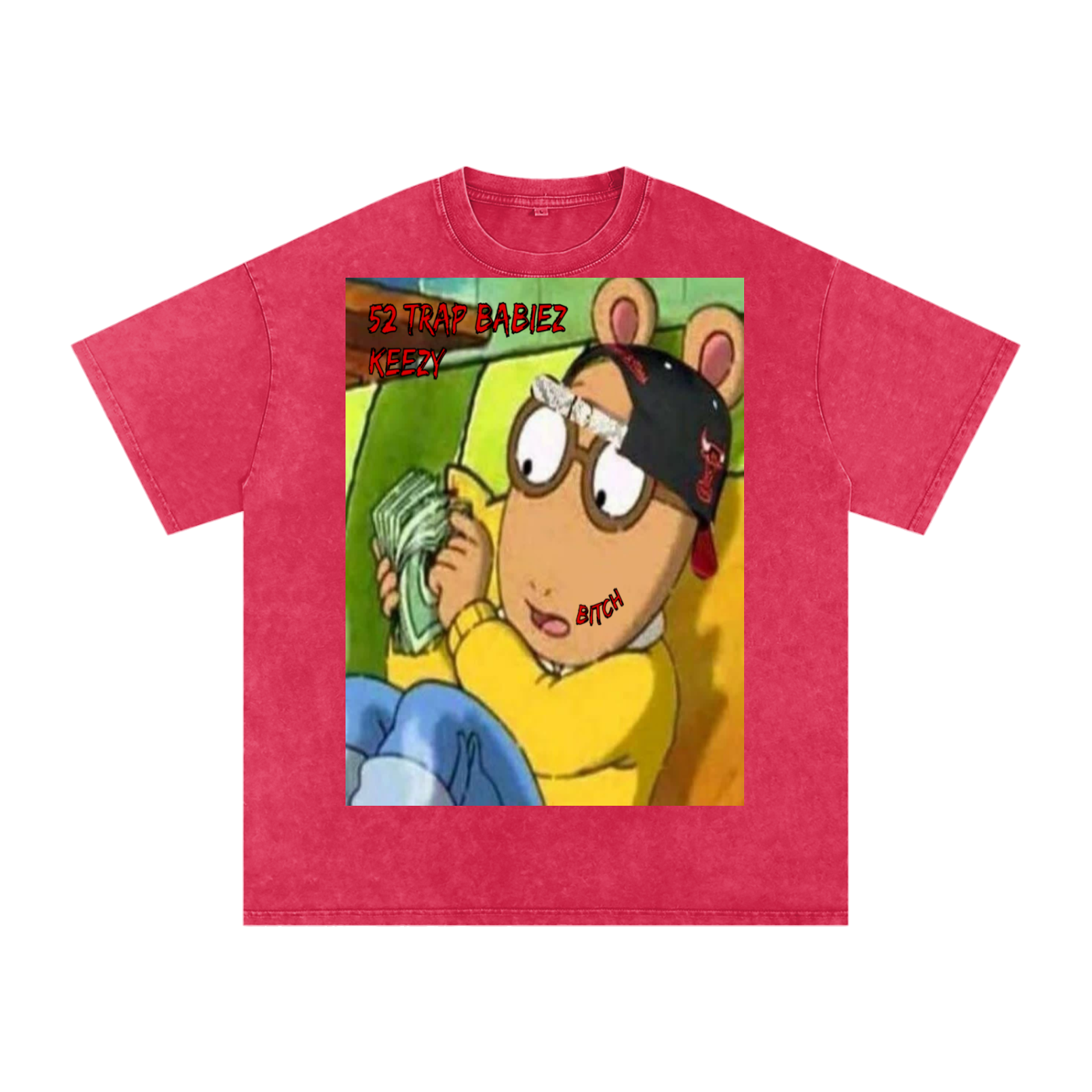 Snow Washed Oversized Cotton T-Shirt