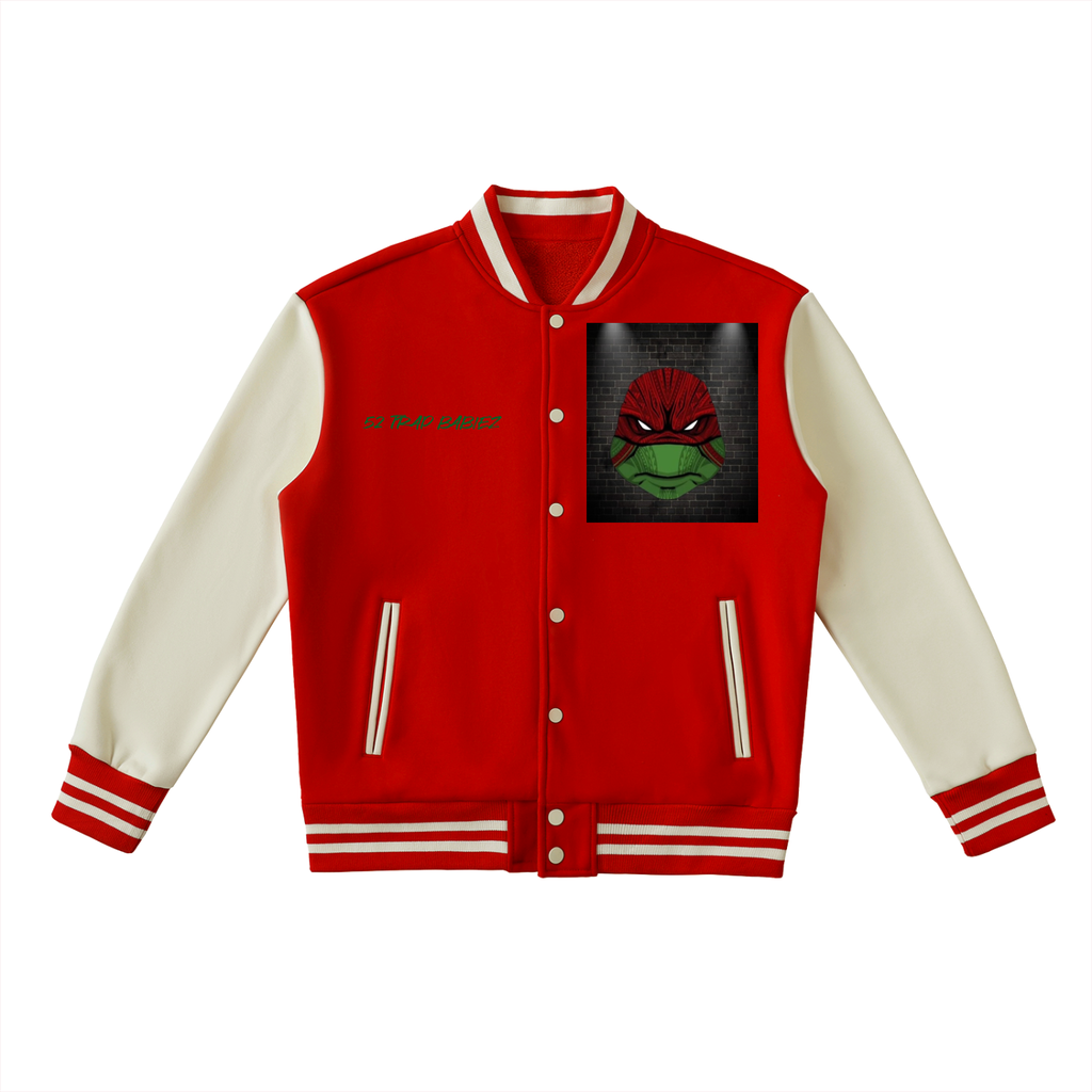 Two-Tone Fleeced Varsity Jacket