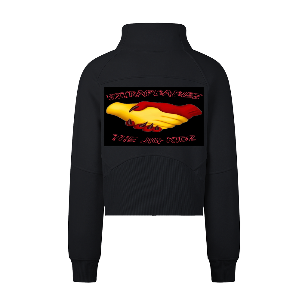 Cropped Half-Zip Sweatshirt