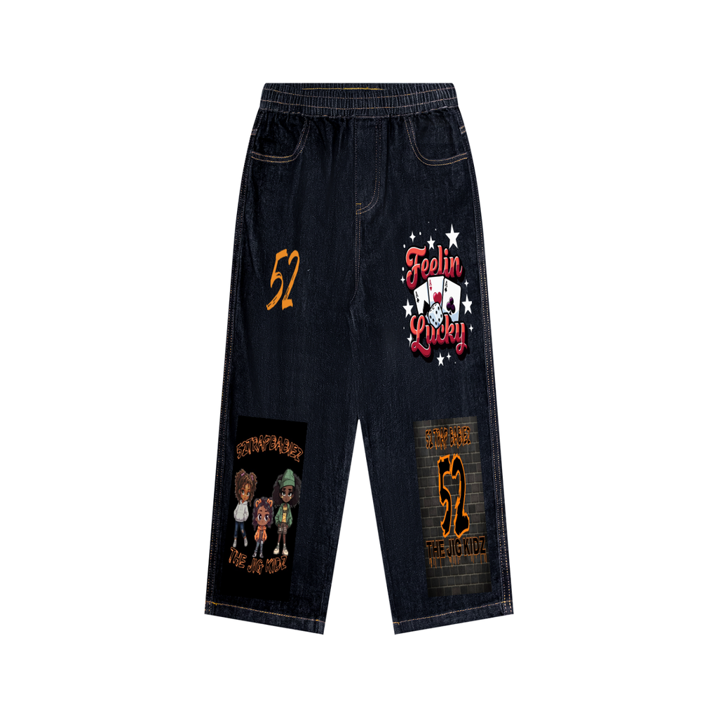 Kid’s Straight Leg Elastic Waist Jeans