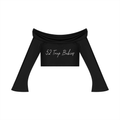 Women's Off-the-Shoulder Bell Sleeve Crop T-Shirt