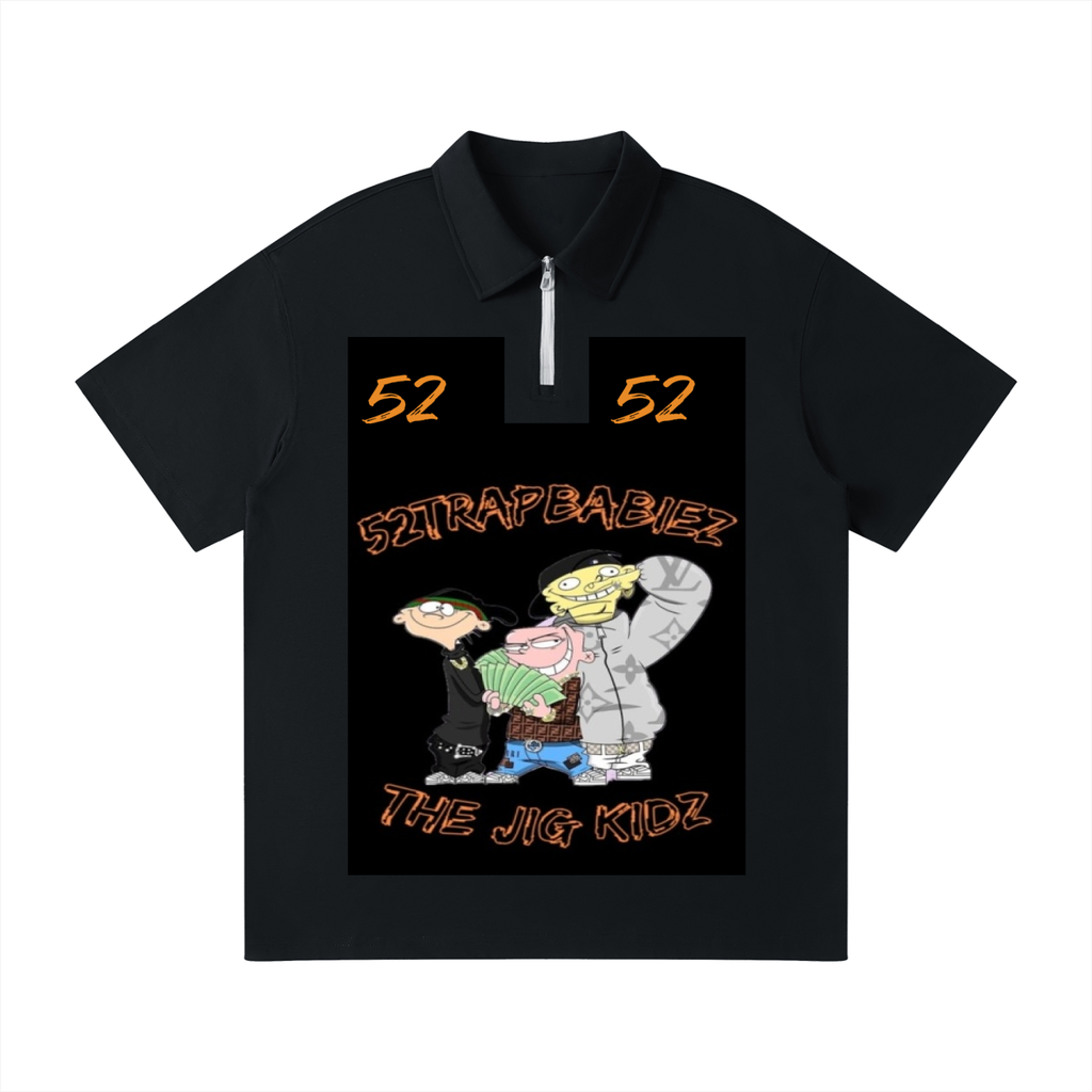 Unisex Quarter-Zip Polo Shirt