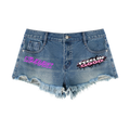 Women's Vintage Wash Raw Hem Denim Shorts