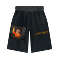 Unisex Vintage Wash Distressed Wide Leg Shorts