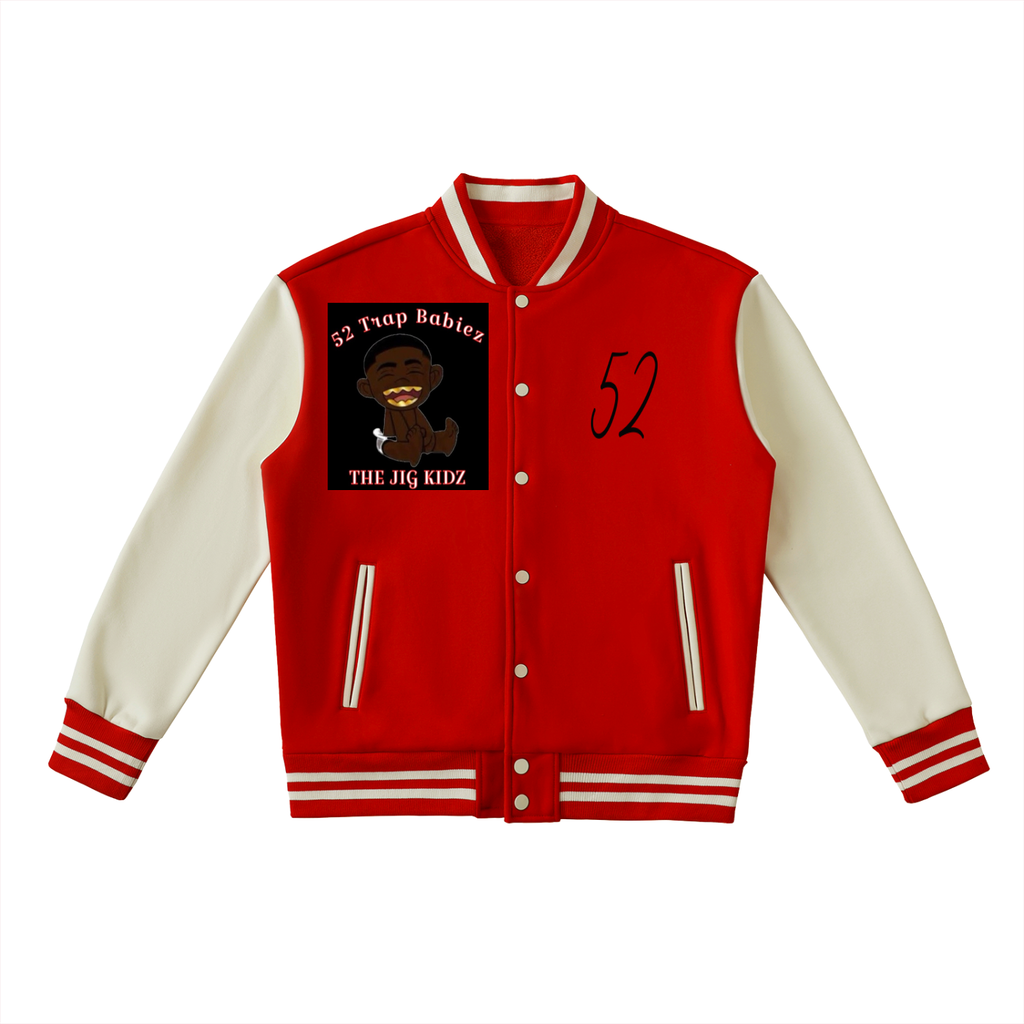 Two-Tone Fleeced Varsity Jacket