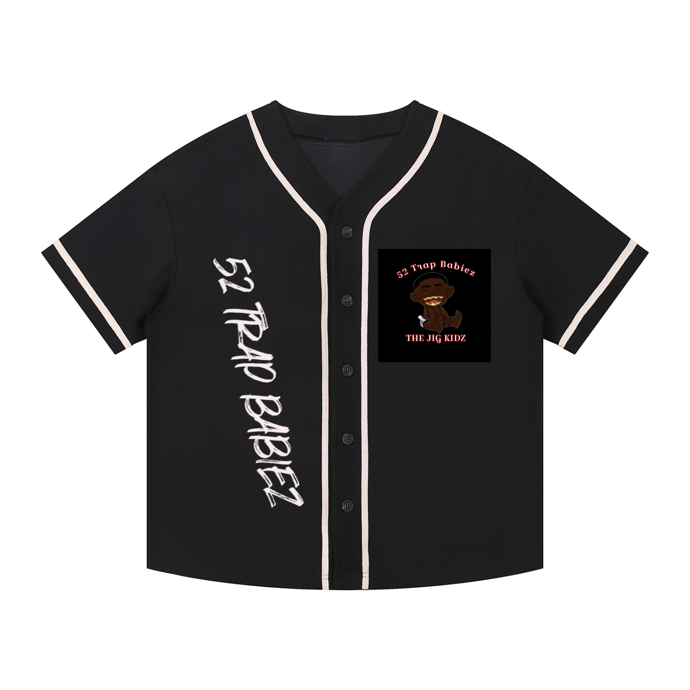 Contrast Piped Button-Up Jersey