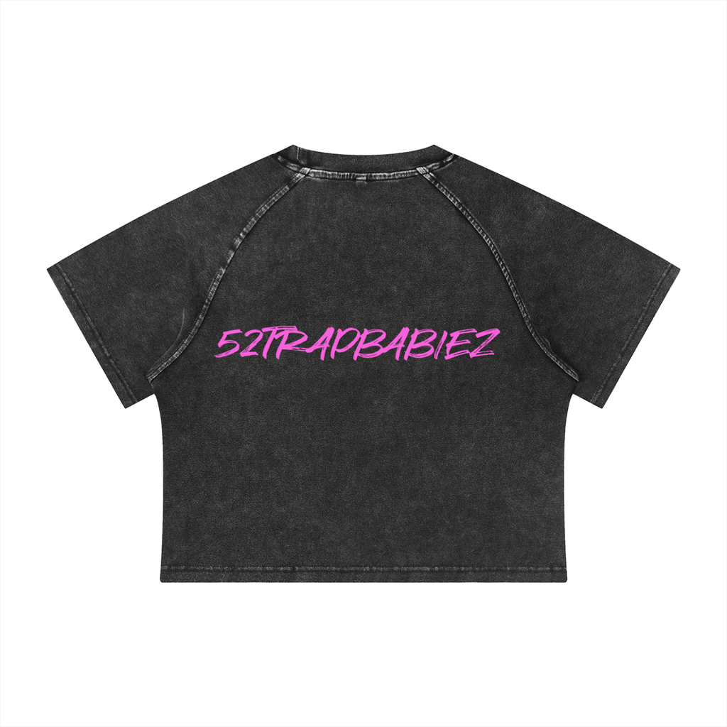 Women's Mineral Wash Raglan Crop T-Shirt