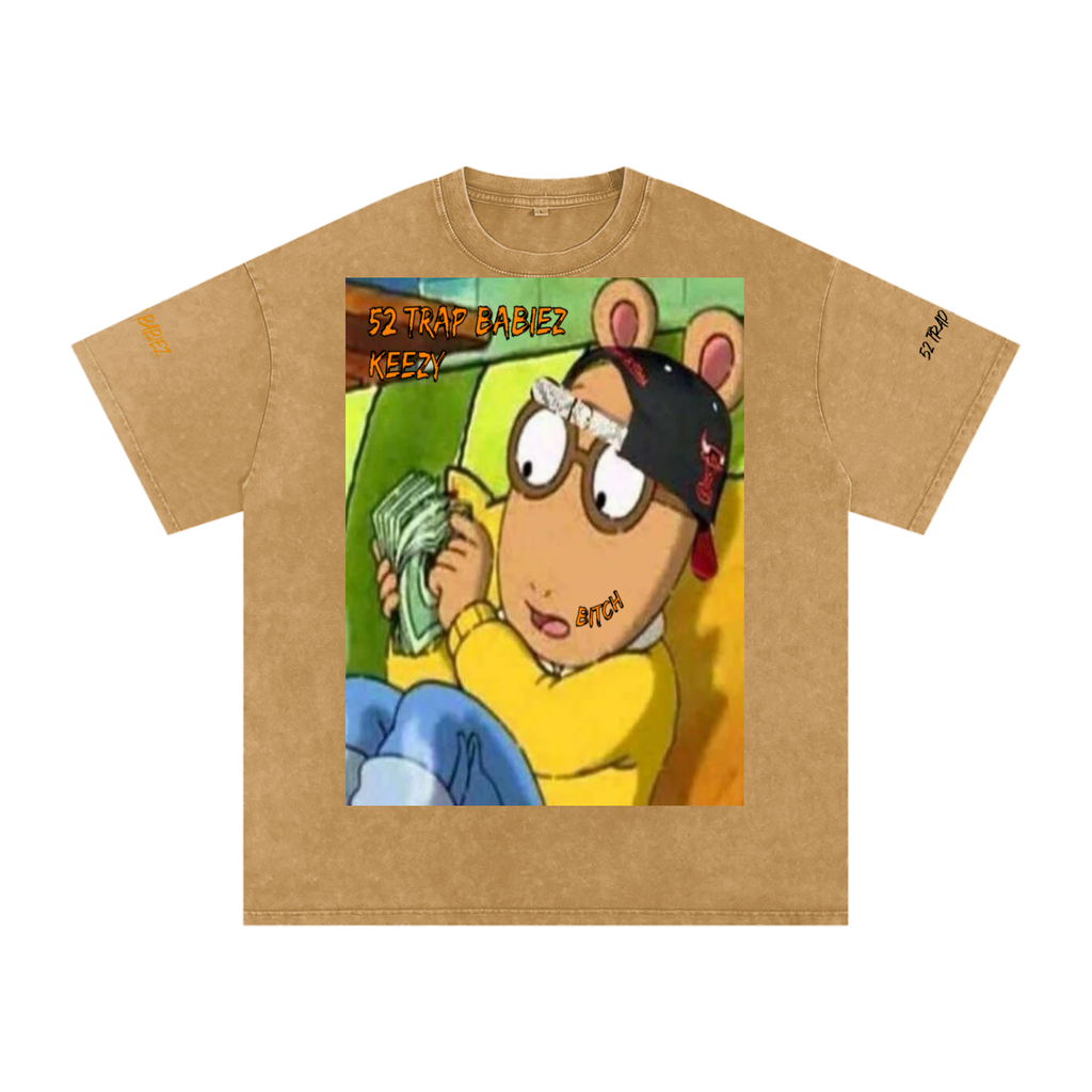 Snow Washed Oversized Cotton T-Shirt