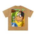 Snow Washed Oversized Cotton T-Shirt