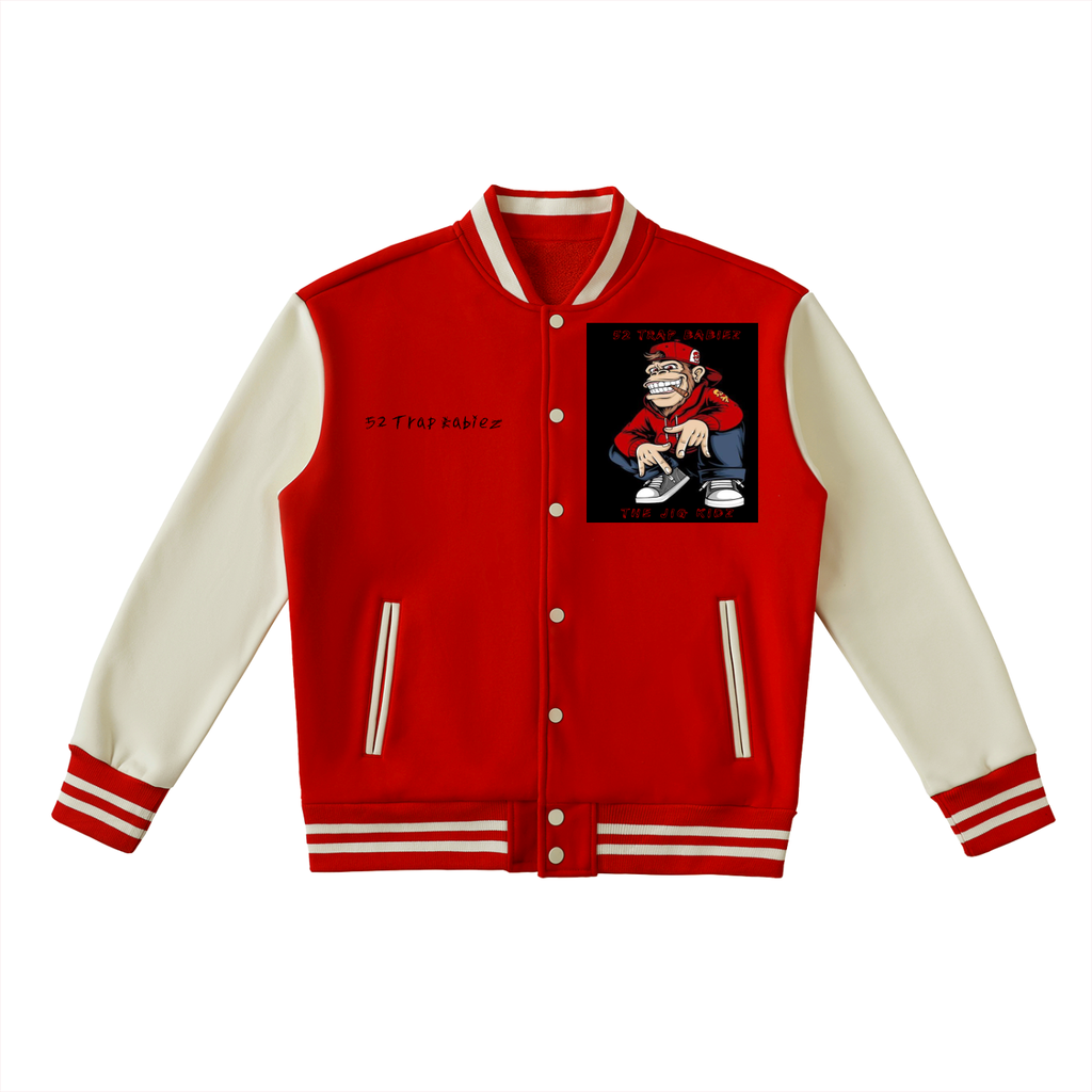Two-Tone Fleeced Varsity Jacket