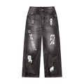 Men’s Vintage Wash Wide Leg Jeans
