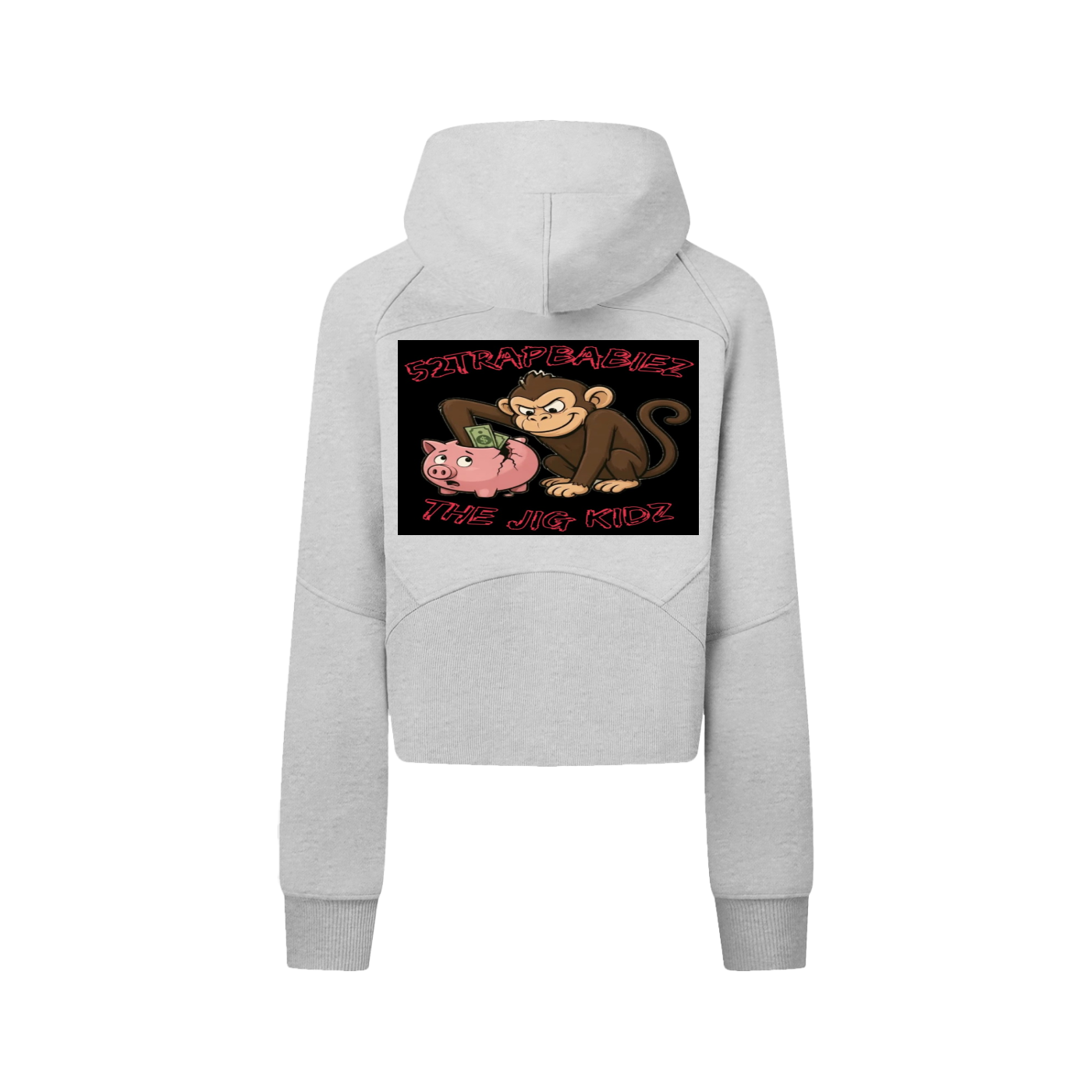Cropped Zip-Through Hoodie
