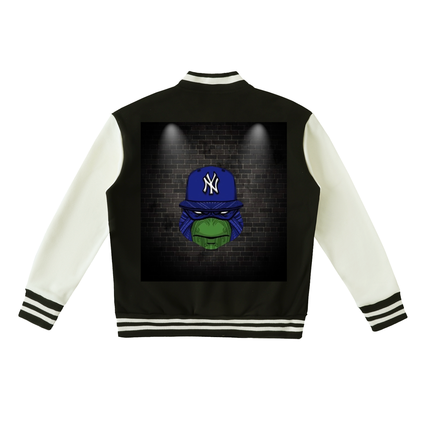 Two-Tone Fleeced Varsity Jacket