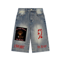 Vintage Wash Baggy Denim Shorts