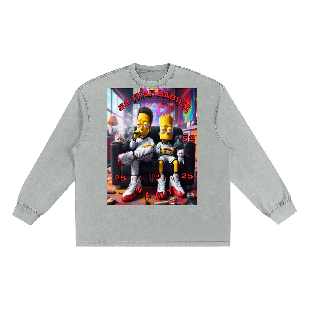 Snow Washed Frayed Edge T-Shirt