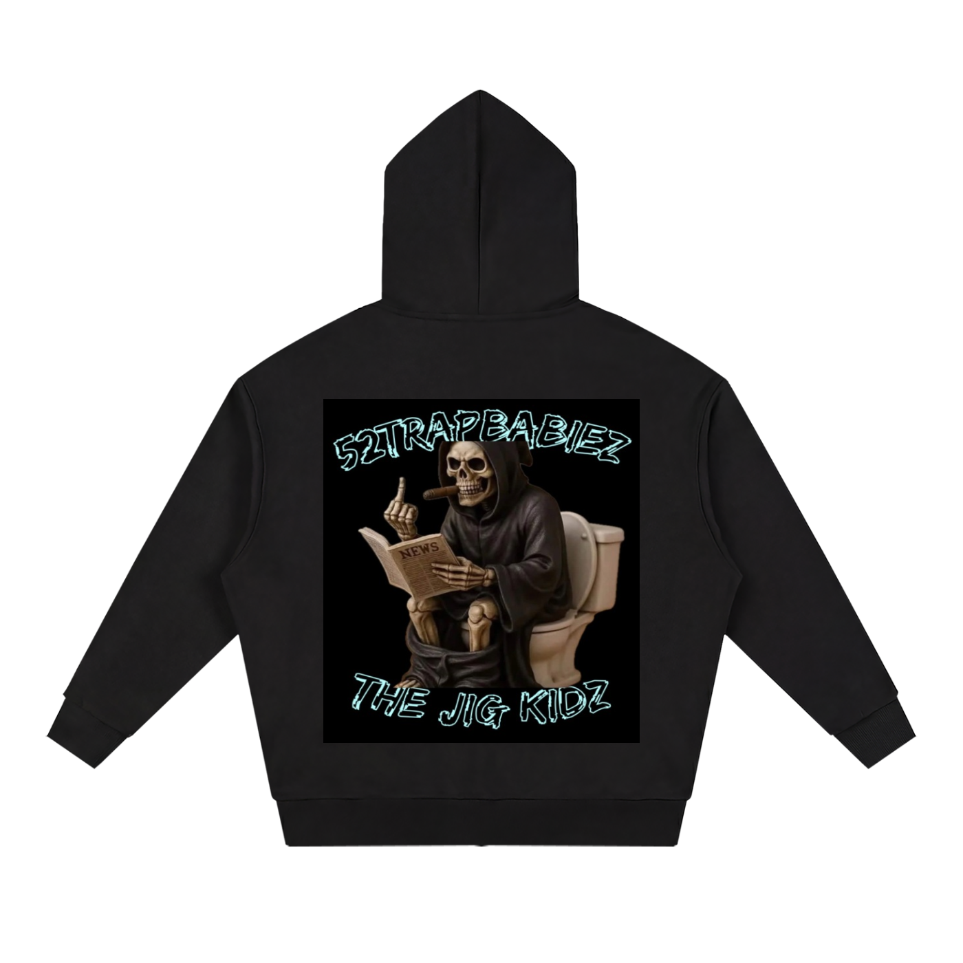 Unisex Loose Solid Full Zip Hoodie