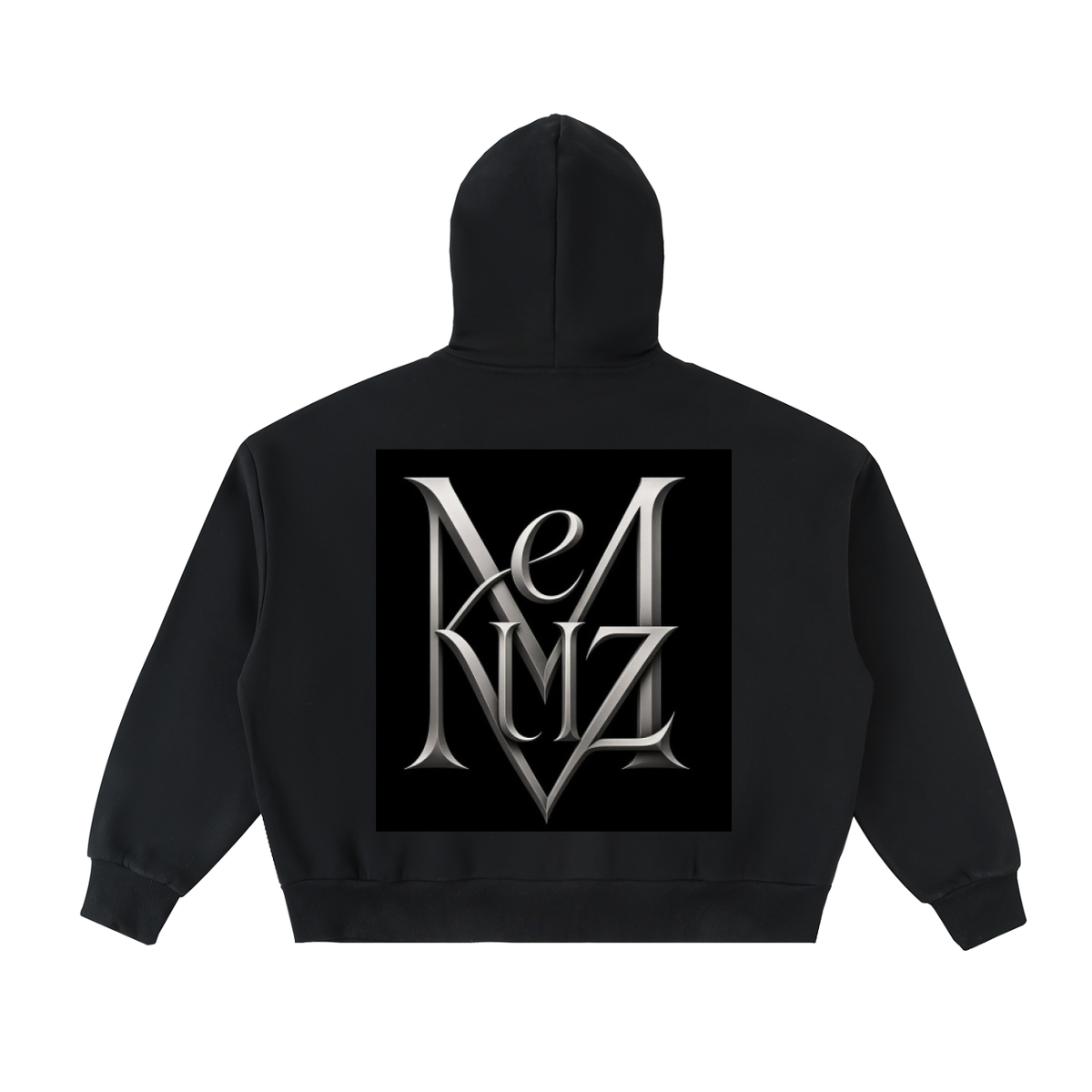 Fleeced Full-Zip Boxy Hoodie