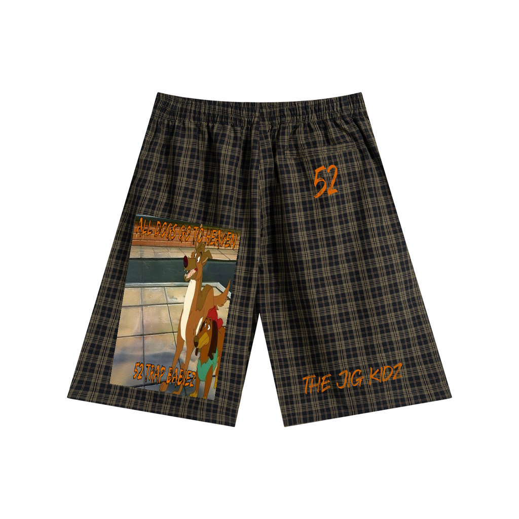 Unisex Plaid Wide Leg Shorts
