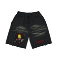 Vintage Washed Tiger Stripes Short Pants