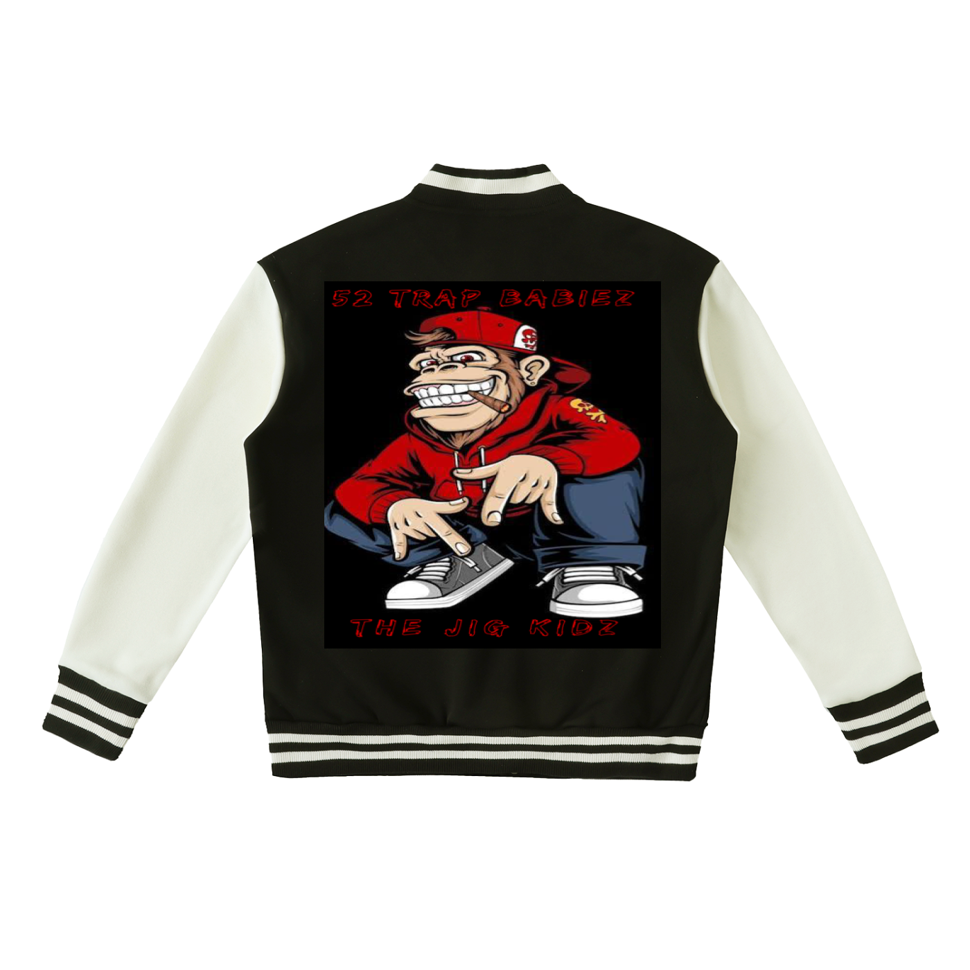 Two-Tone Fleeced Varsity Jacket