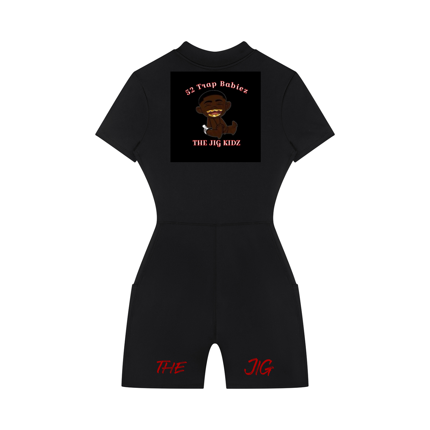 Women's Quarter-Zip Short Sleeve Romper