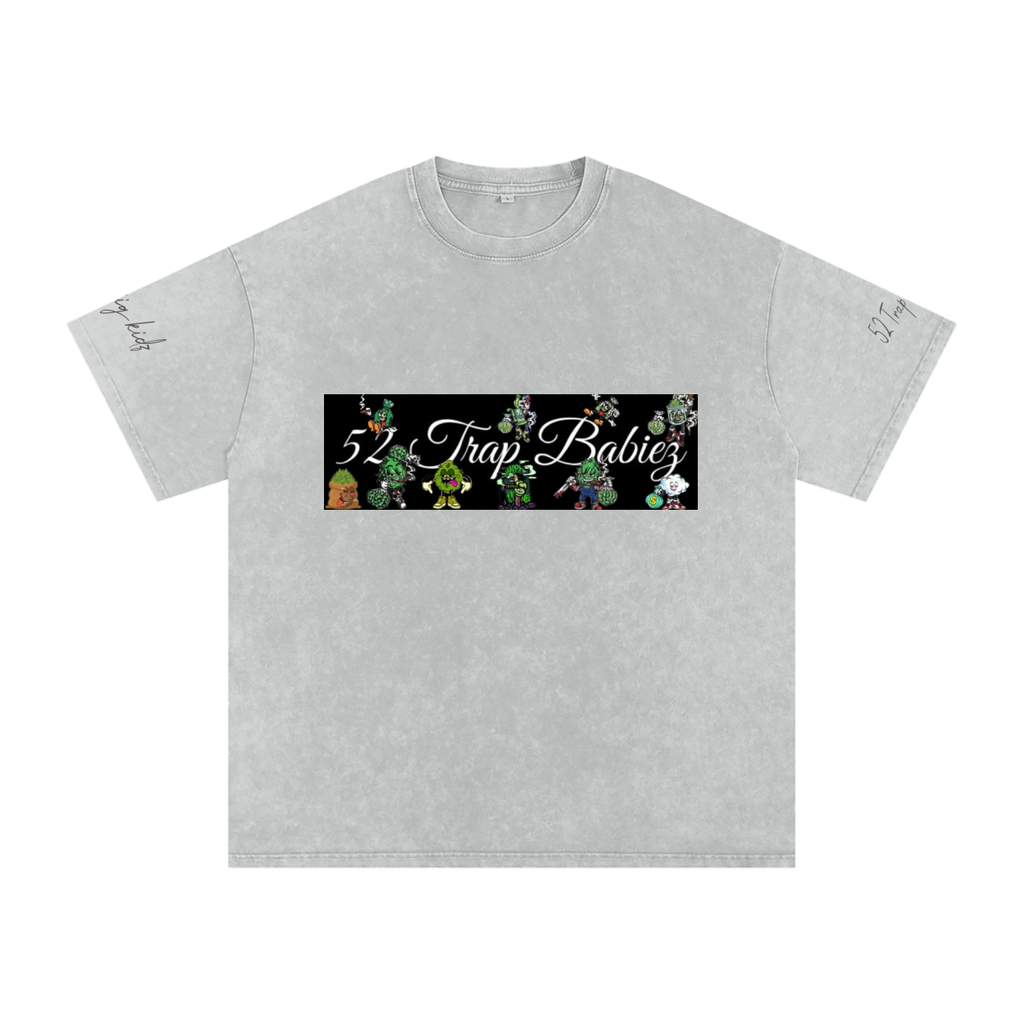 Snow Washed Oversized Cotton T-Shirt