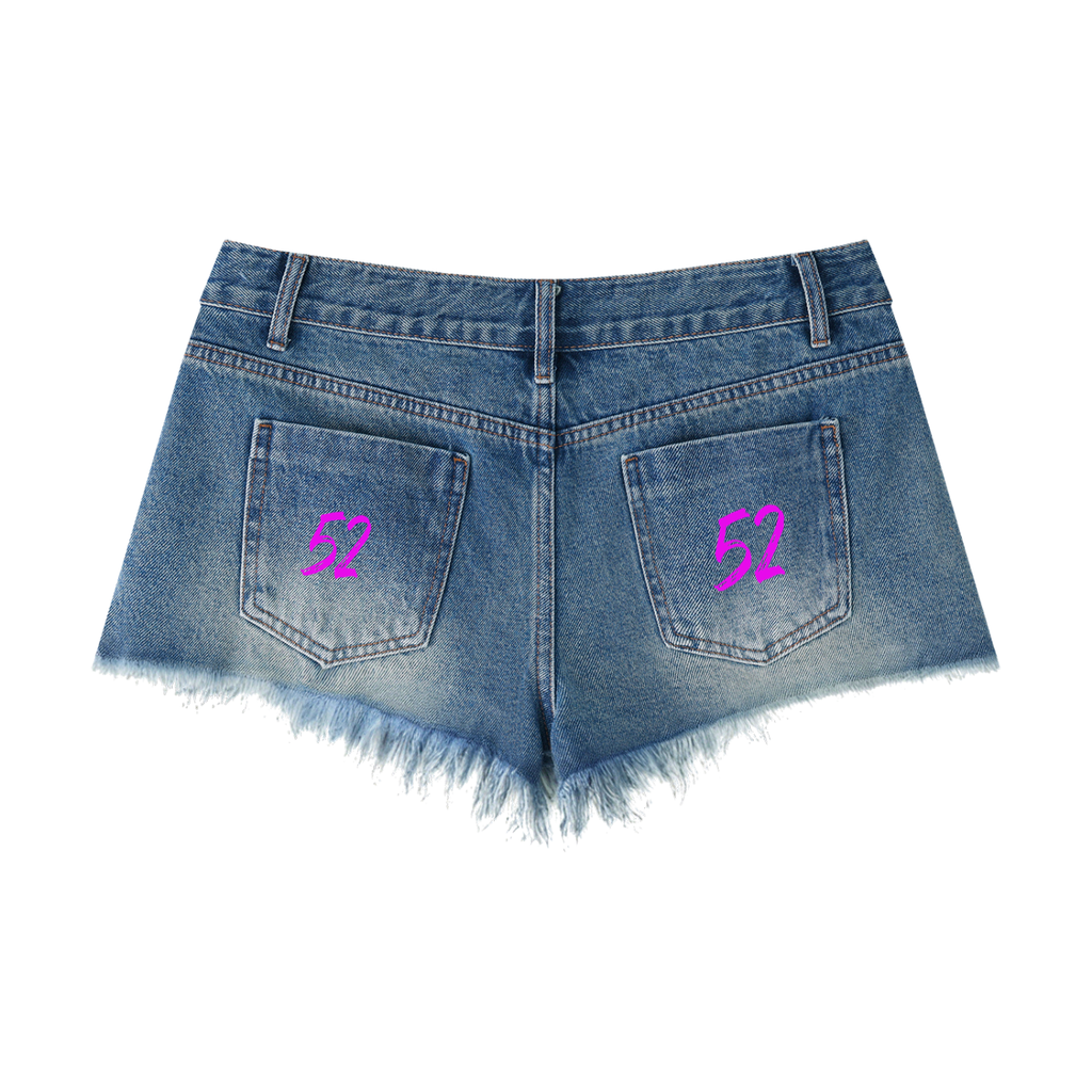 Women's Vintage Wash Raw Hem Denim Shorts