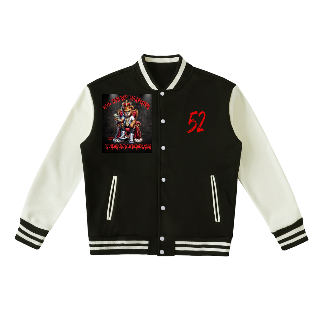 Two-Tone Fleeced Varsity Jacket