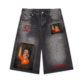 Men’s Vintage Wash Wide Leg Denim Shorts