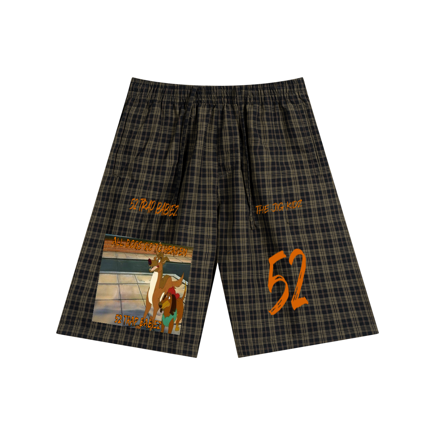 Unisex Plaid Wide Leg Shorts