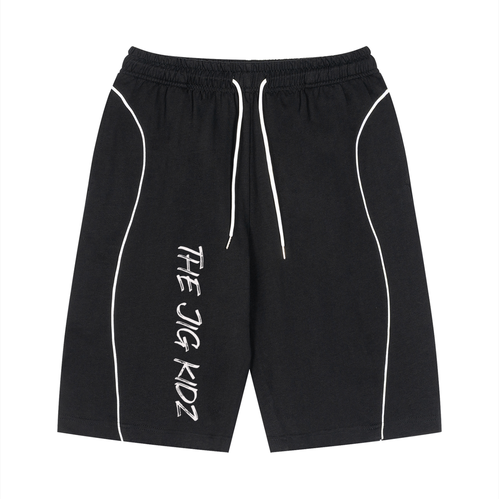 Unisex Piping Drawstring Shorts