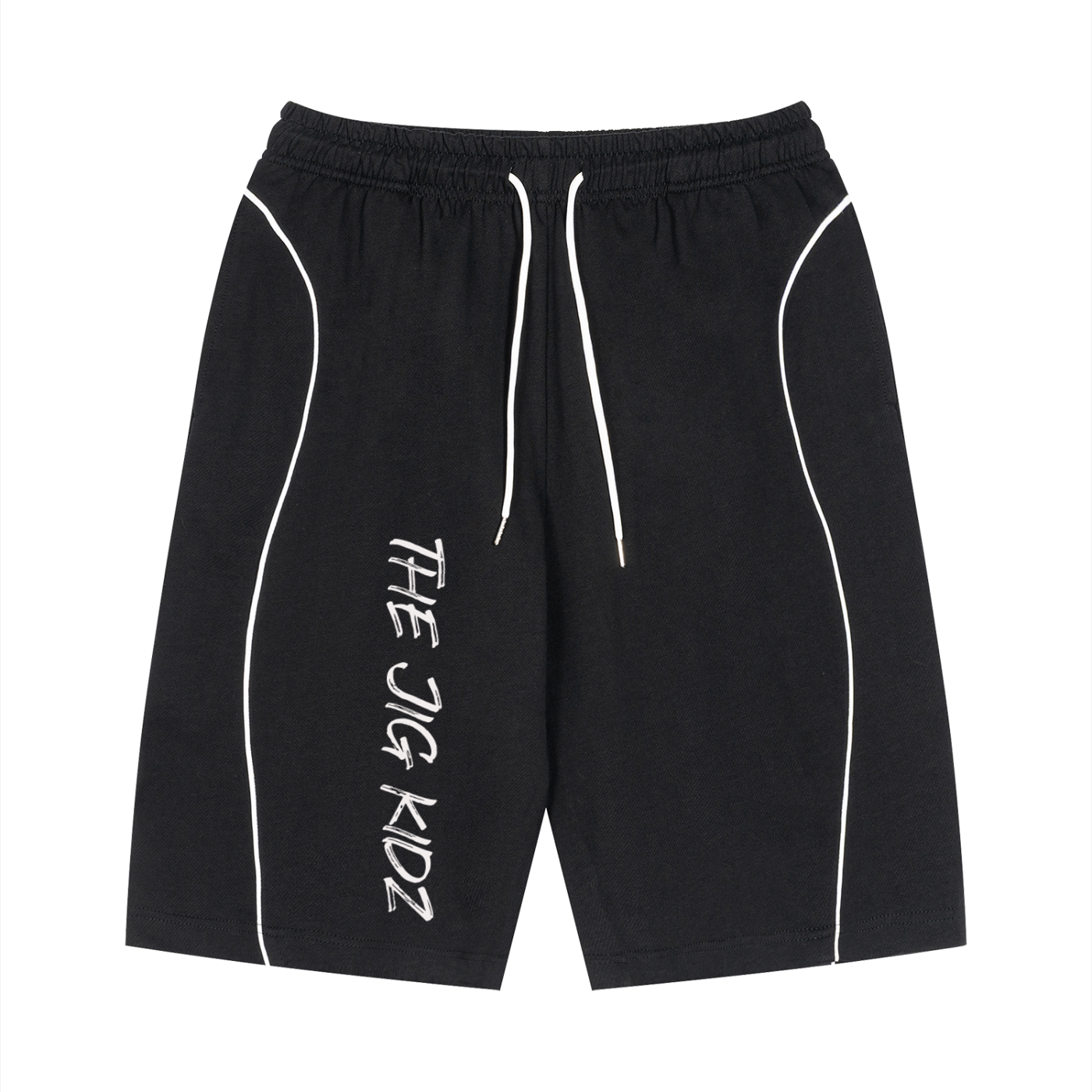 Unisex Piping Drawstring Shorts