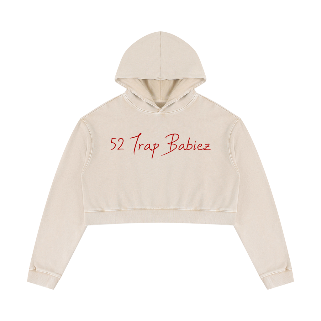 Women’s Mineral Washed Crop Hoodie