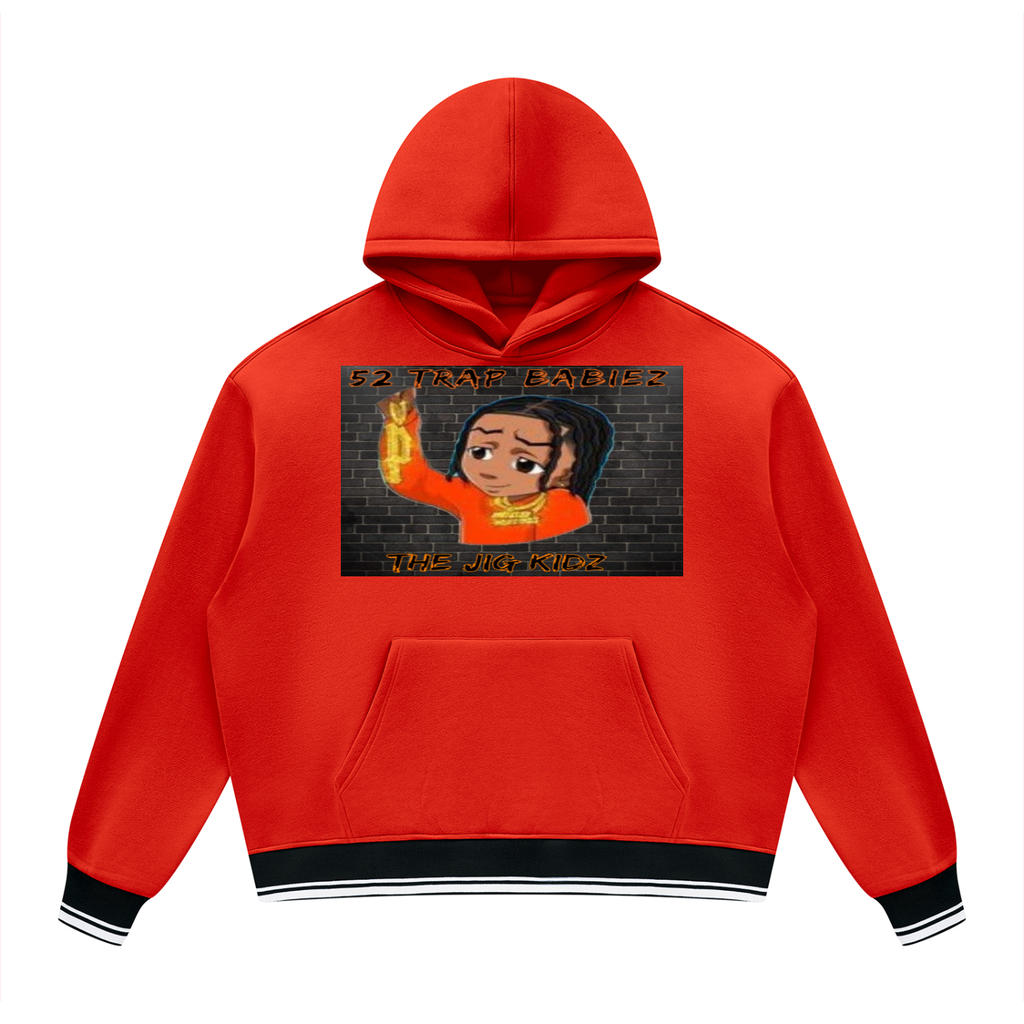 Unisex Oversized Color Block Fleece Hoodie