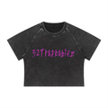Women's Mineral Wash Raglan Crop T-Shirt