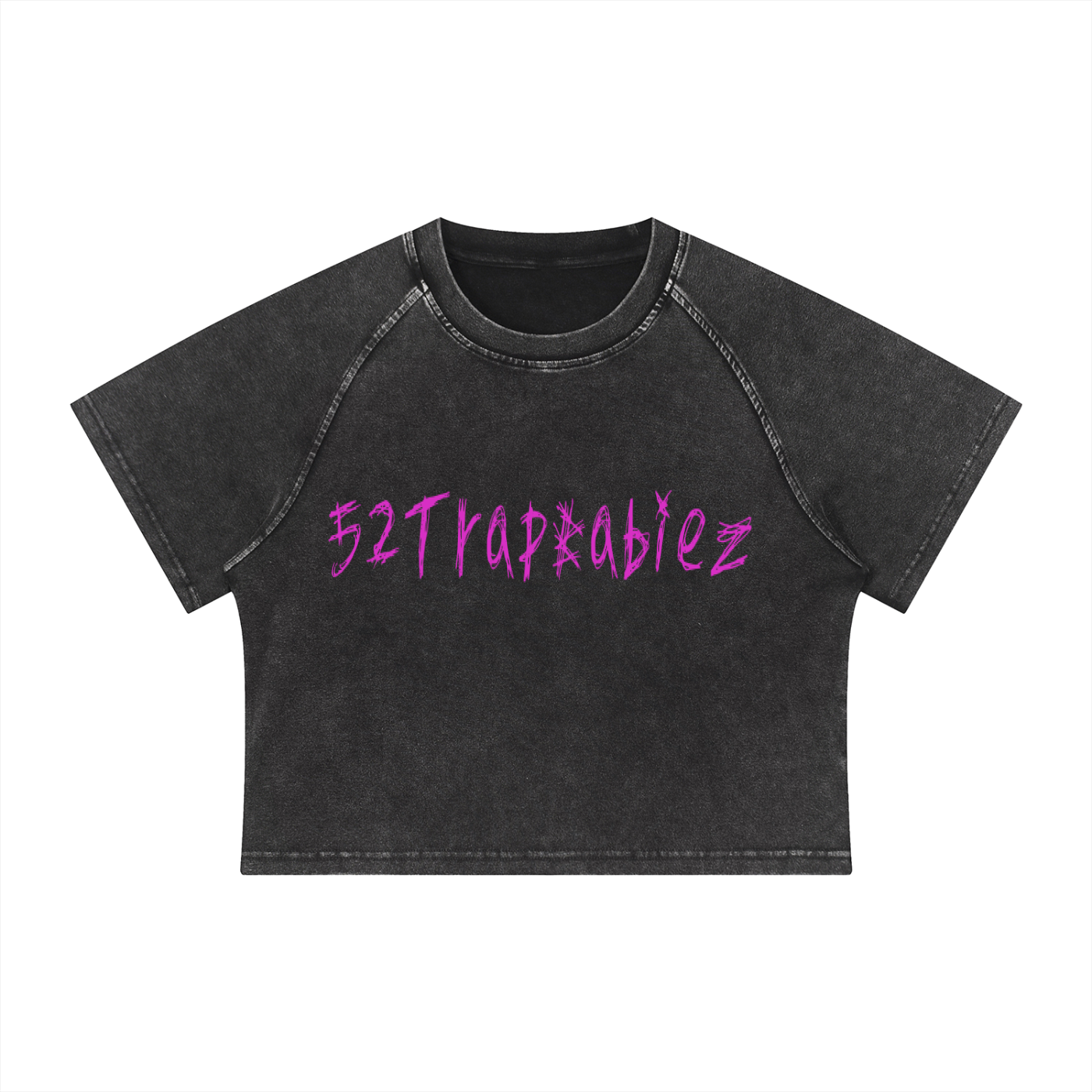 Women's Mineral Wash Raglan Crop T-Shirt