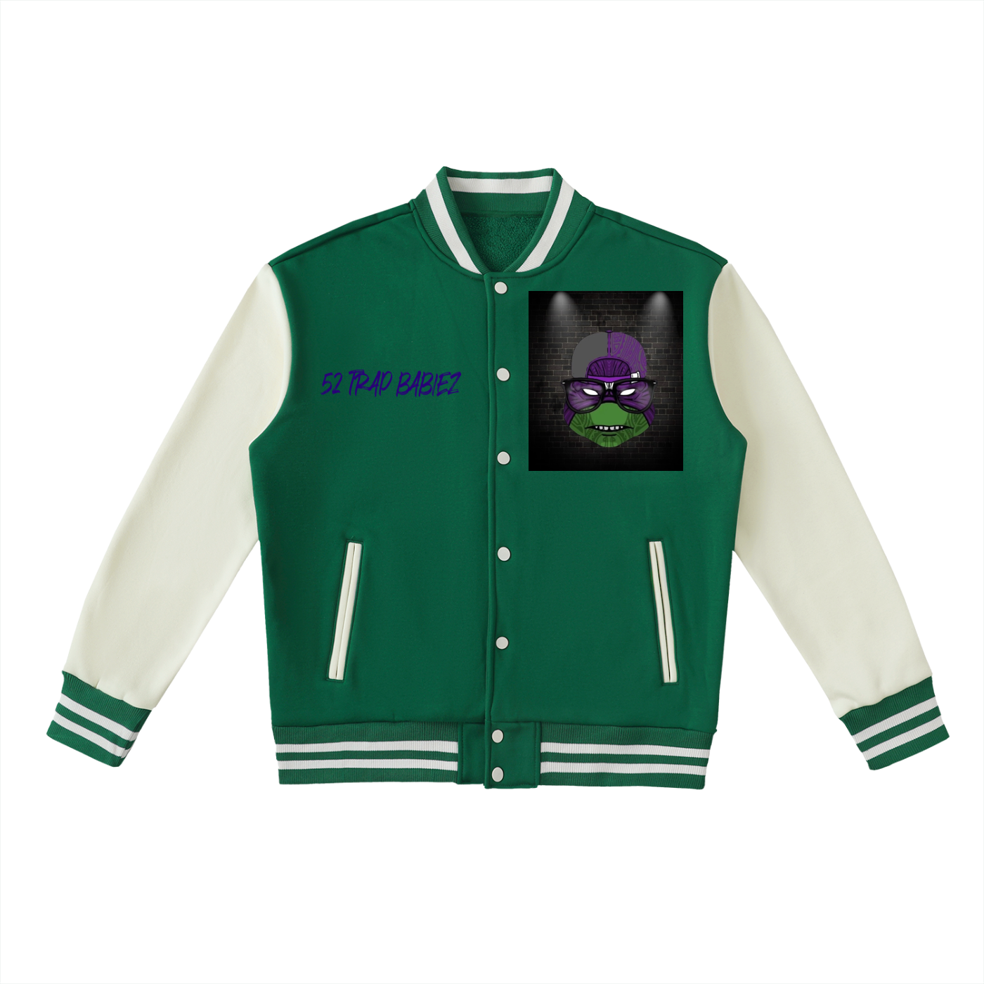 Two-Tone Fleeced Varsity Jacket