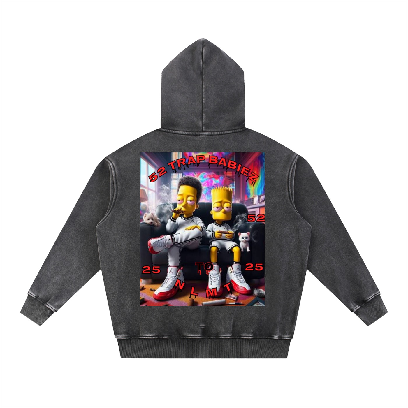 Snow Wash Fleece Oversize Hoodie