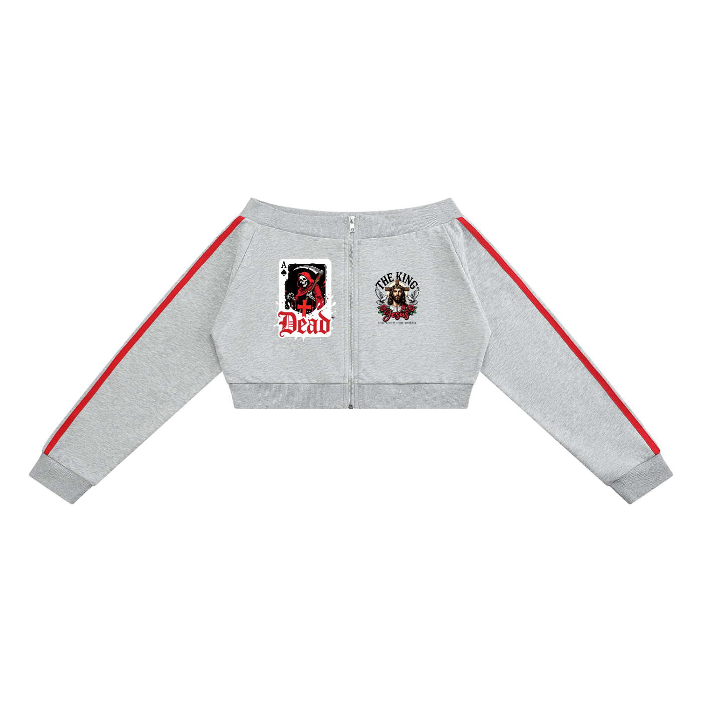 Women's Off-Shoulder Full Zip Hoodie