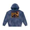 Unisex Sunfade Frayed Fleece Hoodie