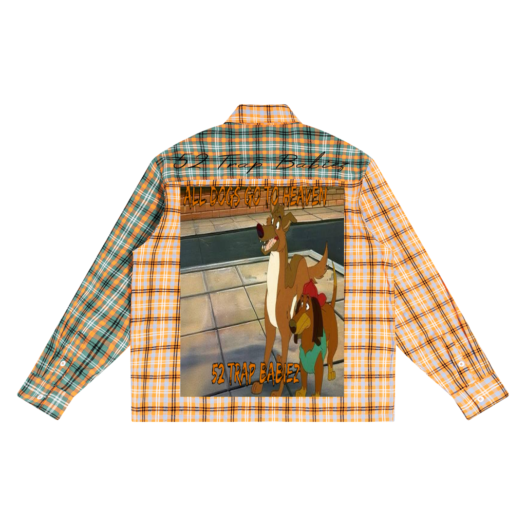 Unisex Oversized Plaid Color Block Shirt