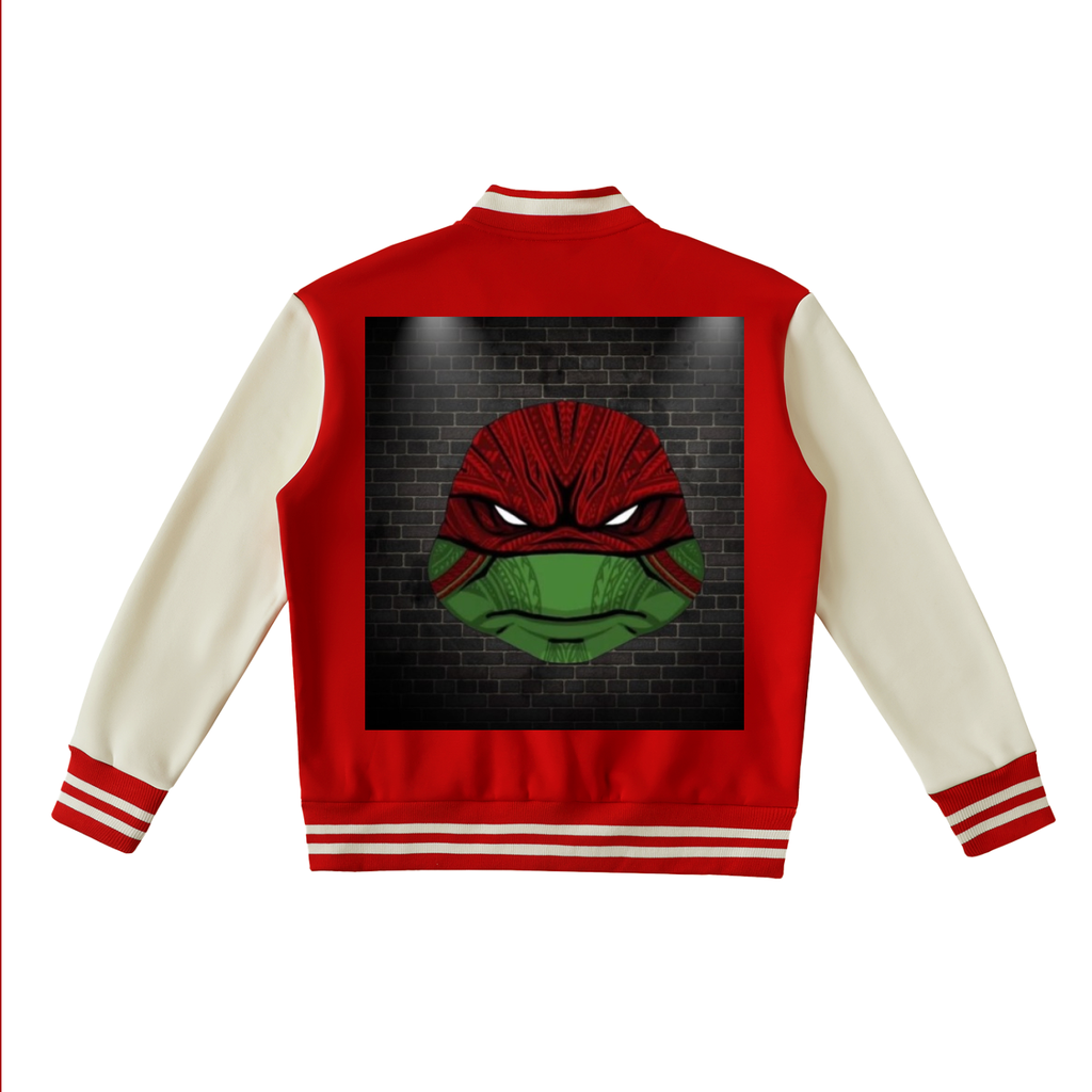 Two-Tone Fleeced Varsity Jacket
