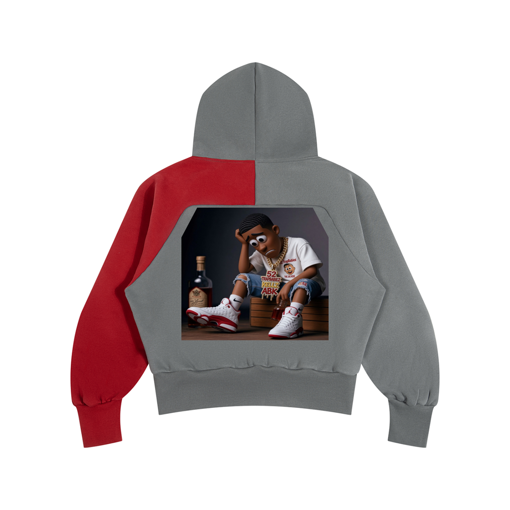 Unisex Color-Block Fleece Hoodie